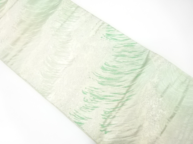 JAPANESE KIMONO / ANTIQUE FUKURO OBI / SILK / WOVEN WAVE